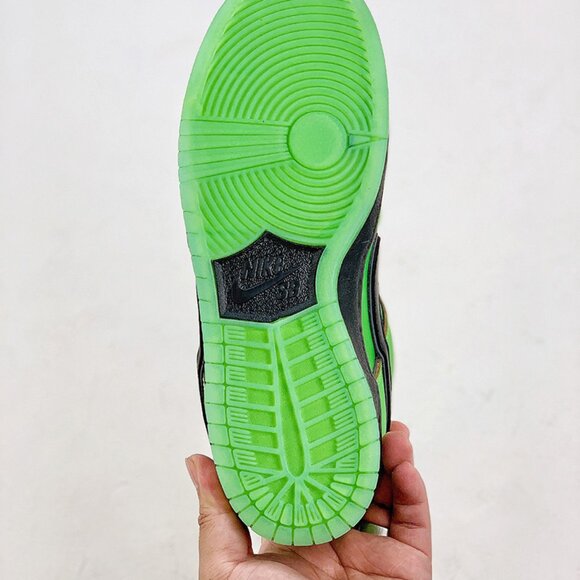 Nike Dunk Sb Low Powerpuff Girls Green Sneakers - Picture 5 of 9